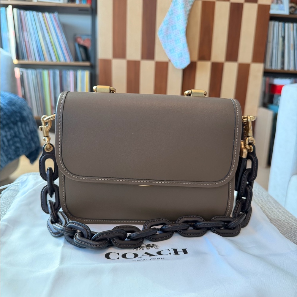 Coach Rogue Top Handle with Leather Chain